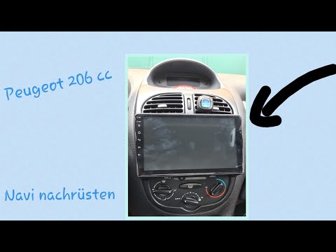 Autoradio Junsun V1 Pro inkl. Rahmen in einem Peugeot 206 cc einbauen - Navi