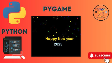 Happy New Year 2025 Fireworks Animation|Python Pygame Project #coding #python #programming #trending