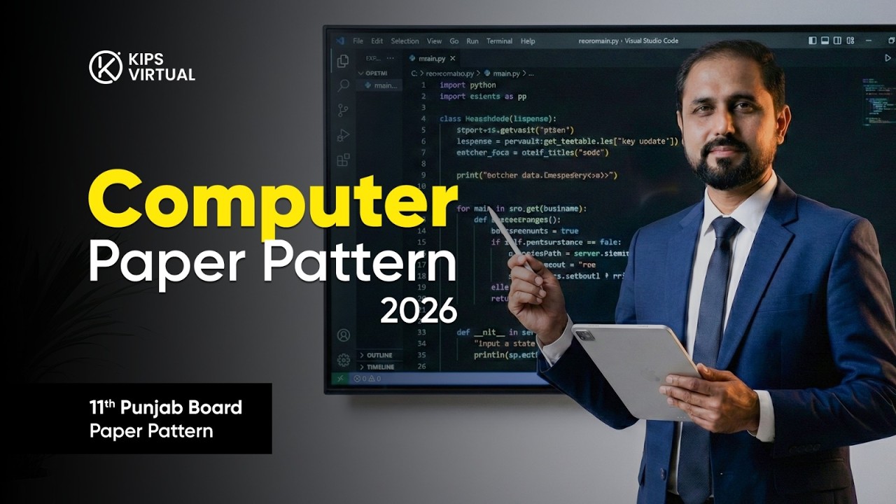 11th Class | Punjab Board | Computer Science | Paper Pattern 2025-26 ...