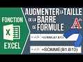 EXCEL - AUGMENTER LA TAILLE DE LA BARRE DE FORMULE (Augmenter la taille de la police)