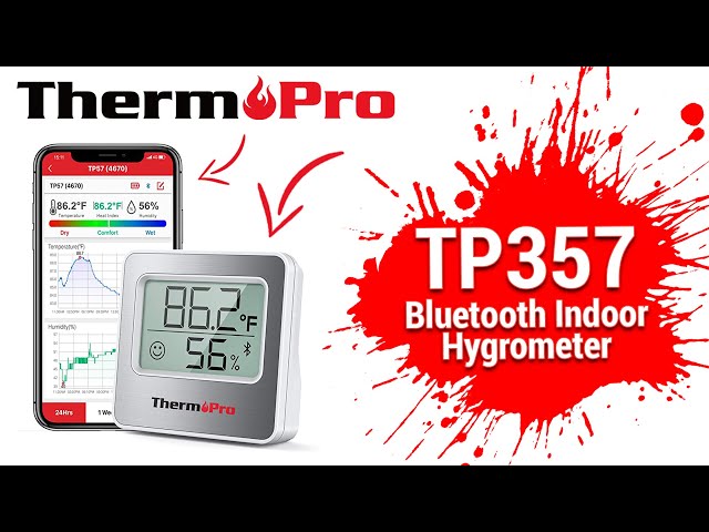 ThermoPro TP50 Digital Hygrometer Indoor Thermometer Room  Thermometer+ThermoPro TP357 Digital Hygrometer Indoor Thermometer of 260FT,  Bluetooth