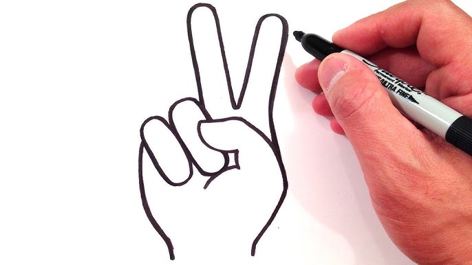 pix Hand Peace Sign Drawing Easy how to draw a peace sign youtube