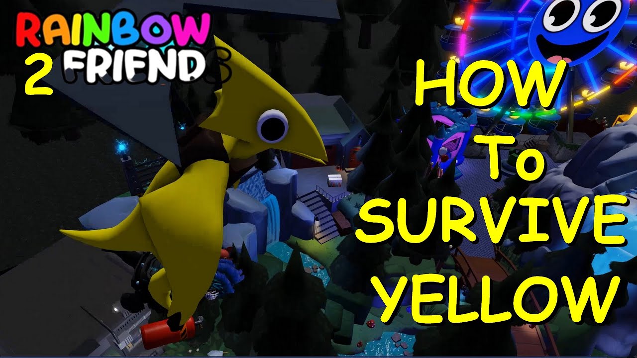 How to Survive Yellow in Rainbow Friends Chapter 2 (Roblox Game) 