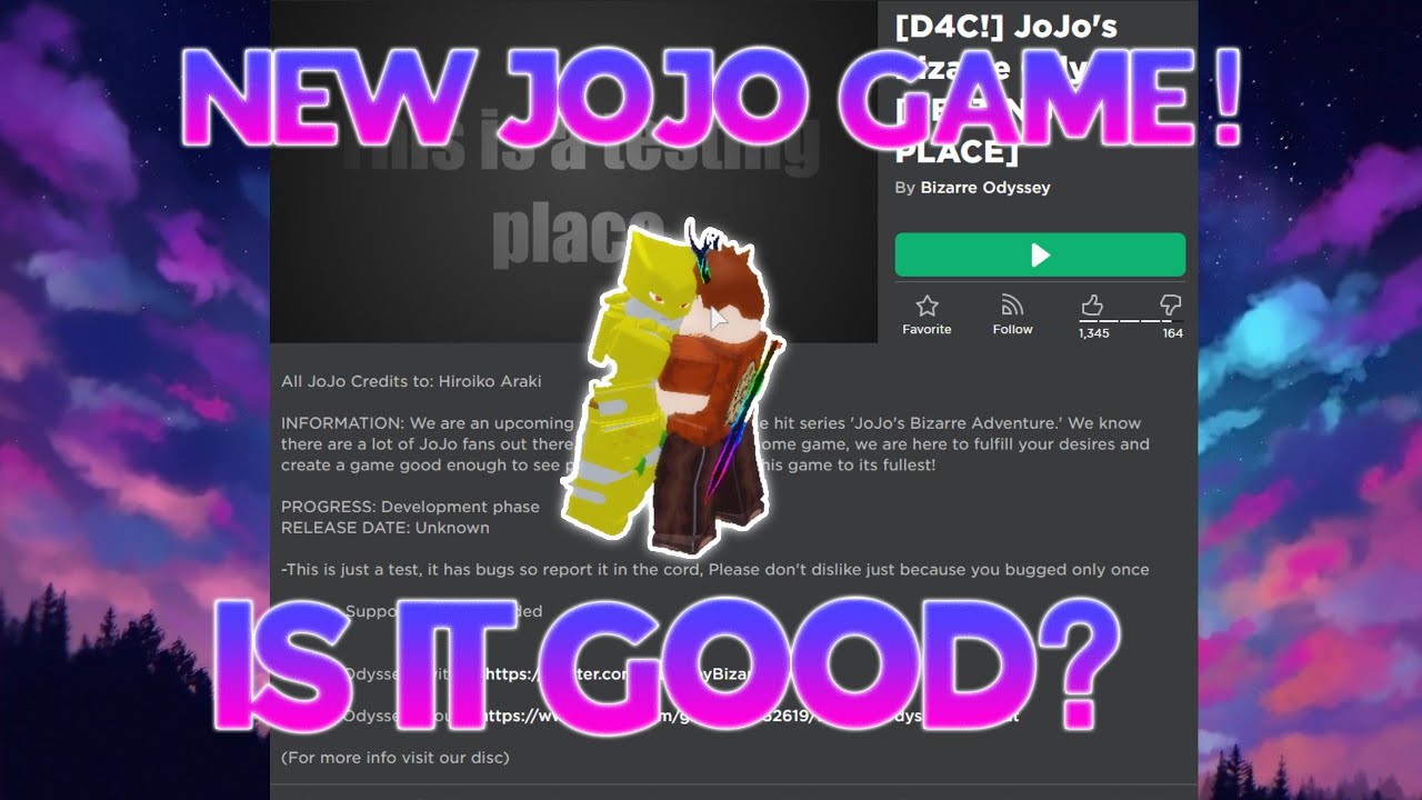 Roblox New Jojo Game Is It Good Youtube - good jojo games on roblox 2020