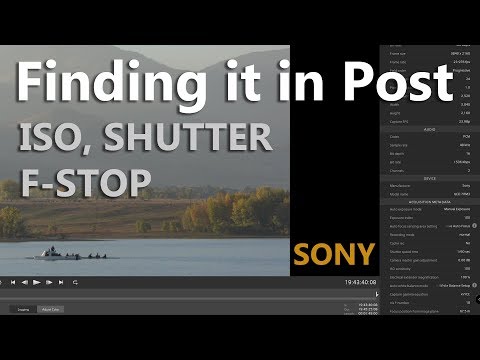 How to Find Sony Camera Settings In Post - Video Files