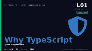 TS React Beginners 01 Why TypeScript -  Why TypeScript? The 2026 case (in 8 minutes)