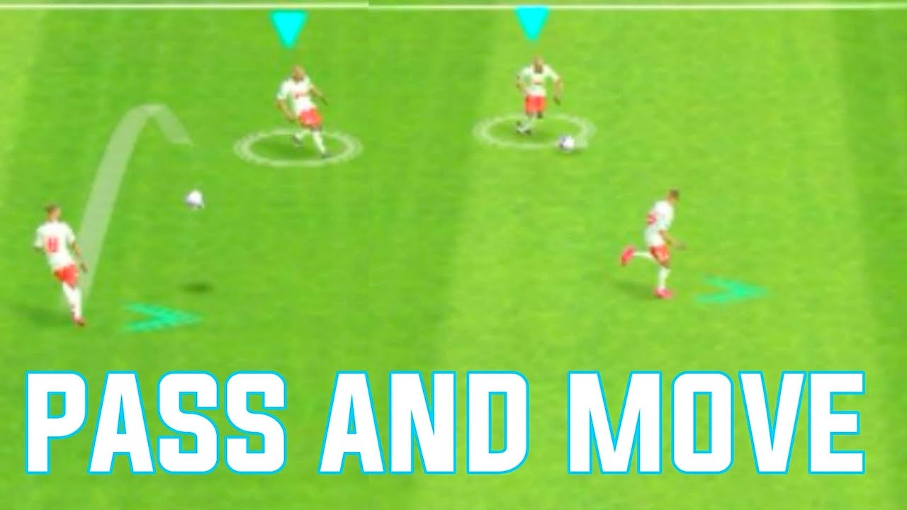 How to do Pass and move in Pes 2020 mobile - YouTube