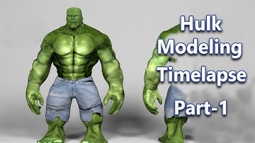 3d Hulk modeling in Maya 2019 | Hulk head modeling | blueprint tracing | time lapse || Sachin Rajput