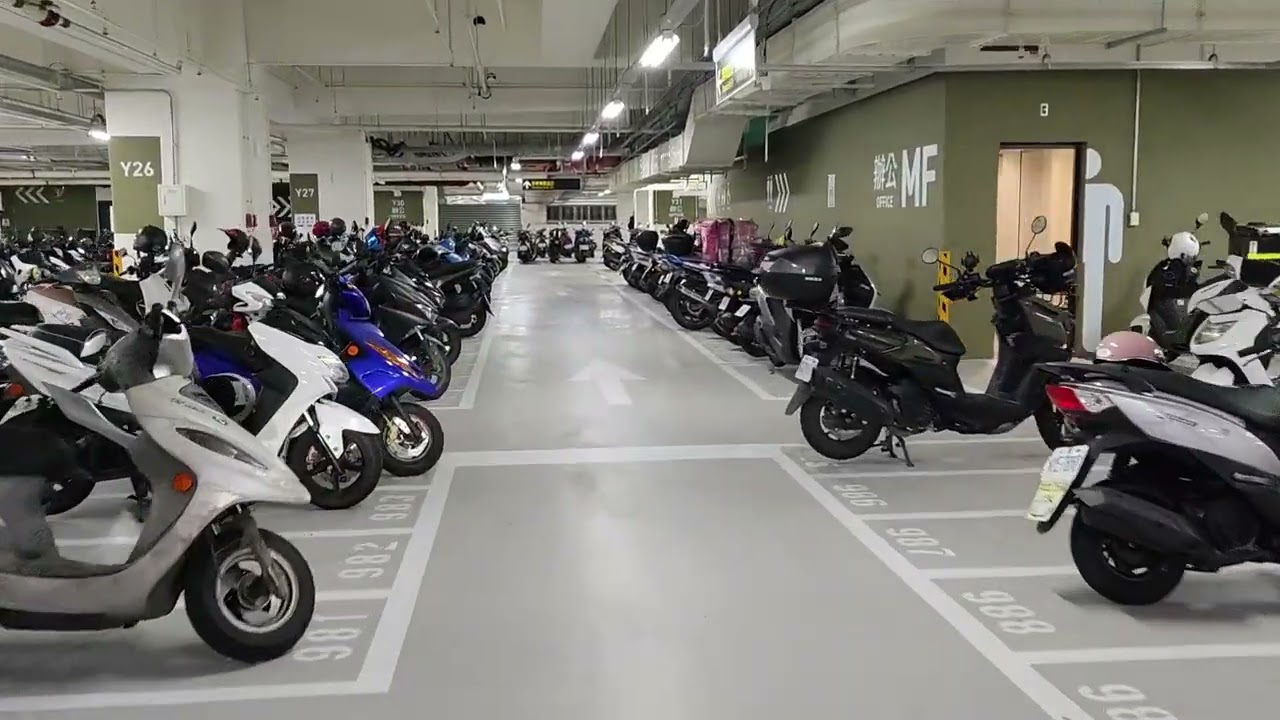 CITY PARKING 城市車旅停車場 臺北大巨蛋園區站  停車費、機車停車動線【辦公棟】（忠孝東路側 機車停車區 由捷運市政府站方向前往）Taipei Dome Parking Lot