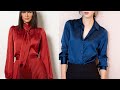Formal chic collection of satin & silk blouses for office wear#youtube shorts#Short videos