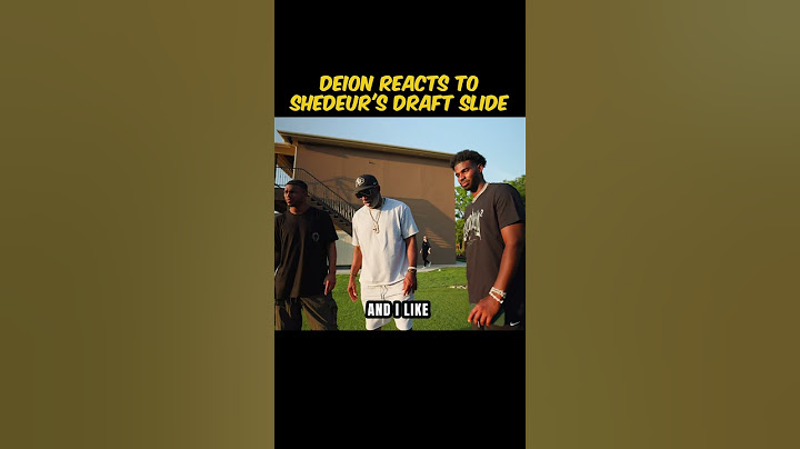 Deion reacts to Shedeur's Draft Slide!