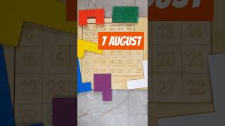 How to solve calendar puzzle 7 August