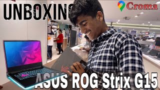 UNBOXING MY NEW ASUS ROG Strix G15 AT CROMA BEST EXPERIENCE 😍🔥#unboxing #asusrogstrixg15 #vlogs