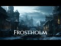 Cold winter fantasy town ambience and music  frostholm  cold northern town ambientmusic