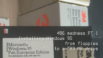Installing Windows 95 from floppies