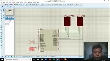 Simulasi LED Geser Kanan Kiri dan  Counter Up & Down with CVAVR & Proteus