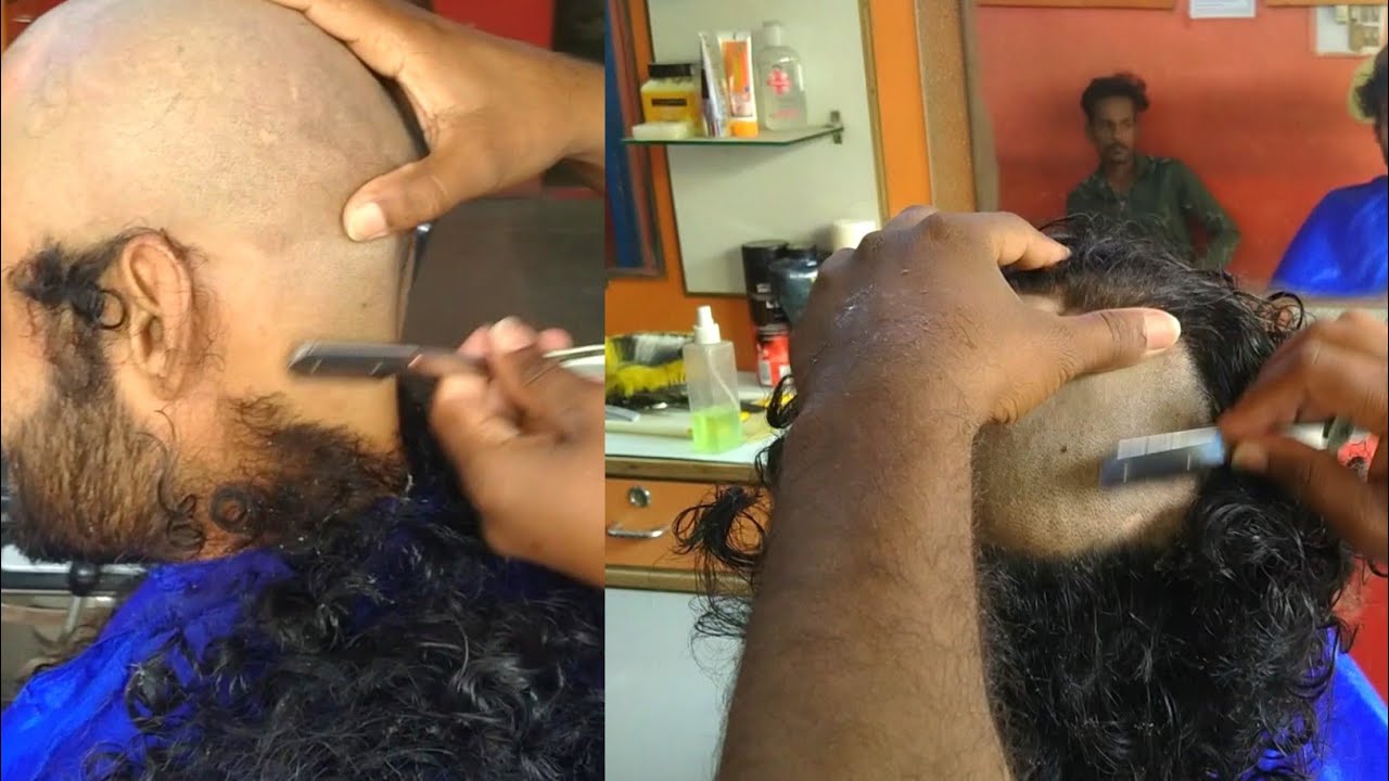 head shave dandruff removal कैसे करते हैं bal mundan head shave