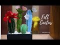 cara membuat kaktus dari kain flanel | DIY Felt cactus