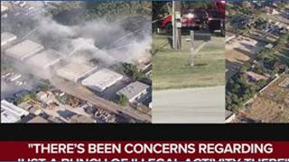 Fire tears through Oak Cliff home with tires trailers neighbors say it was boarded up for years