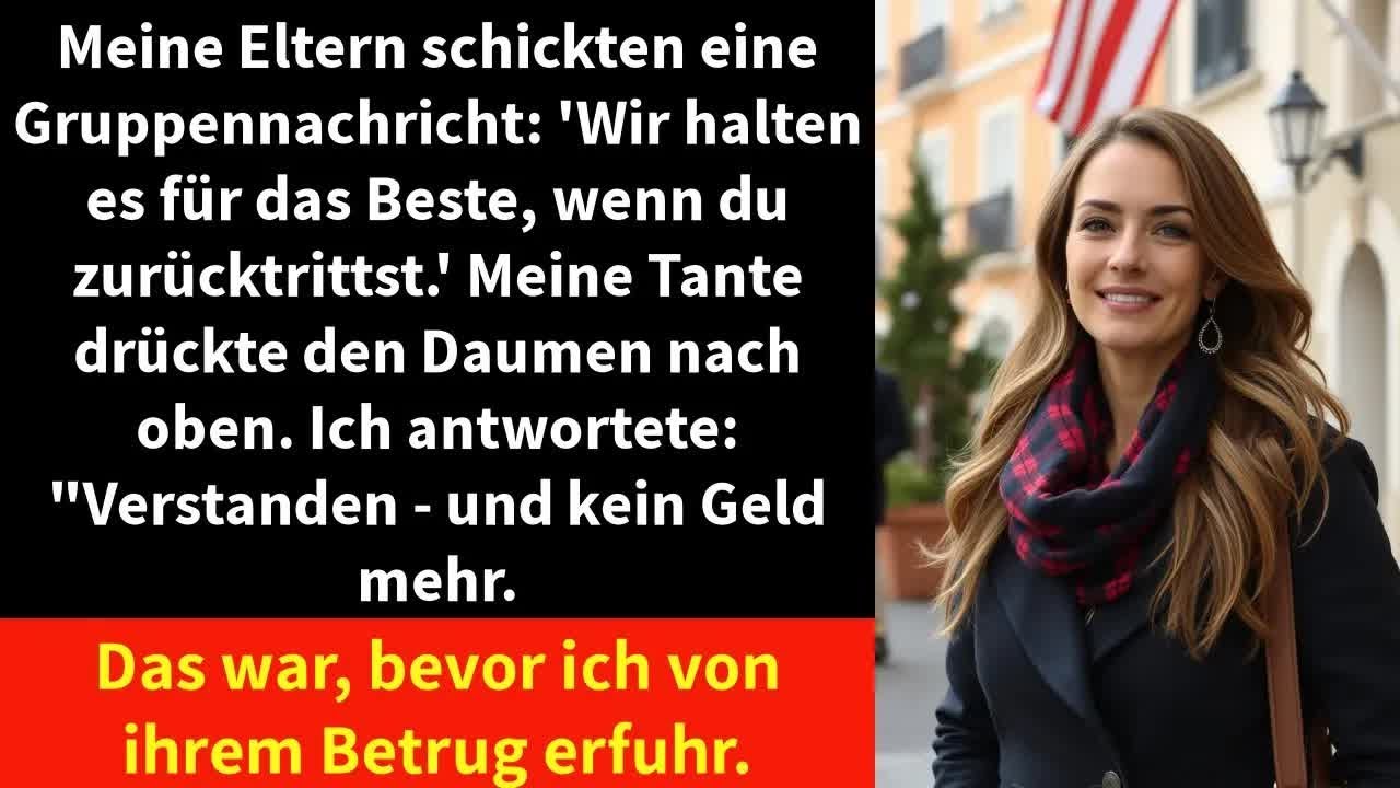 Meine Eltern schickten eine Gruppennachricht： 'Wir halten es für das Beste, wenn du zurücktritts