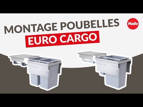 Montage poubelles encastrables Hailo - Gamme Euro Cargo