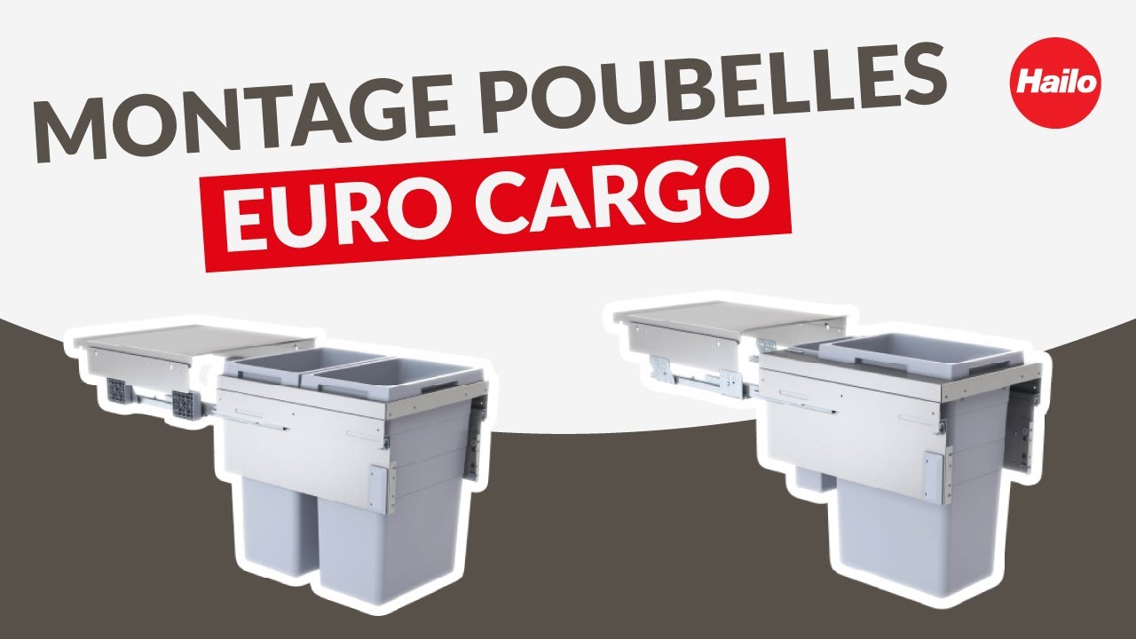 Poubelle encastrable de cuisine 40L Easy Cargo - Hailo France