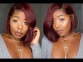 Slaying my Red Ombre bob full Styling tutorial ft. Myfirstwig.com