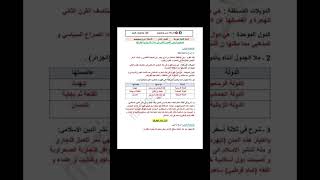 فرض مقترح بقوة في التاريخ و الجغرافيا سنة 2 ثانية متوسط الفصل الثاني