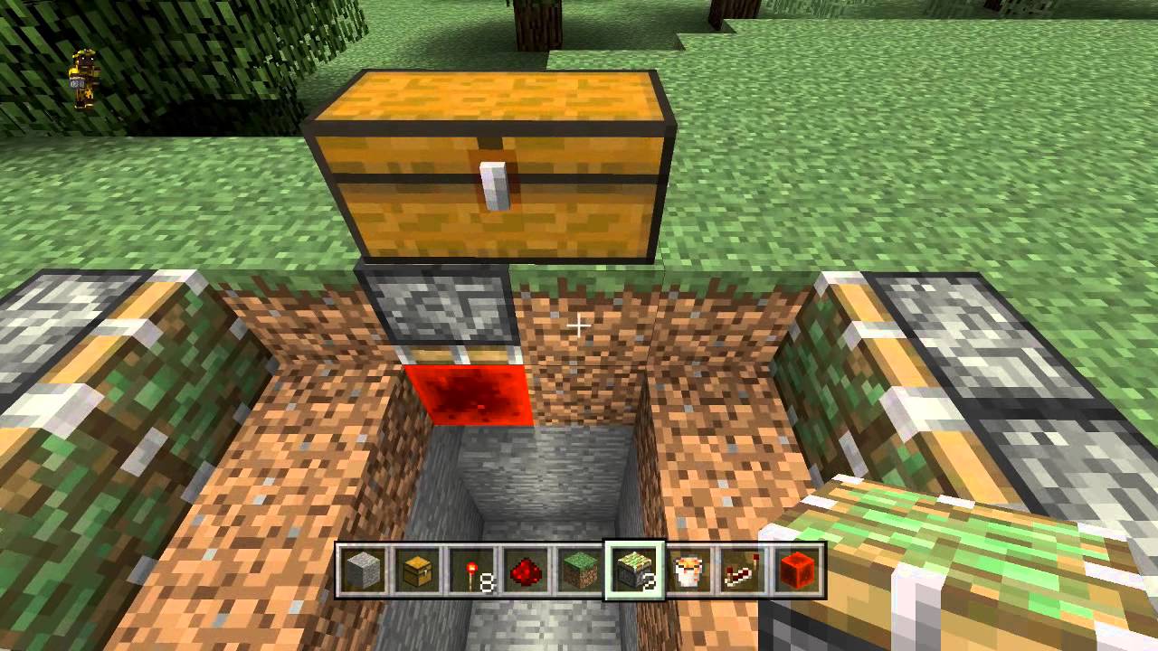 Minecraft: How to Make a Trap Chest Pitfall Trap! | Tutorial [Xbox