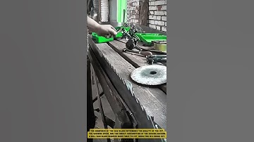 Burrs make giant saw blades razor-sharp - Good tools and machinery in daily work