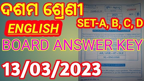 Class 10 sa2 ENGLISH answer key 2022 // 10th class sa2 question and answer 2022-23 // smart odia