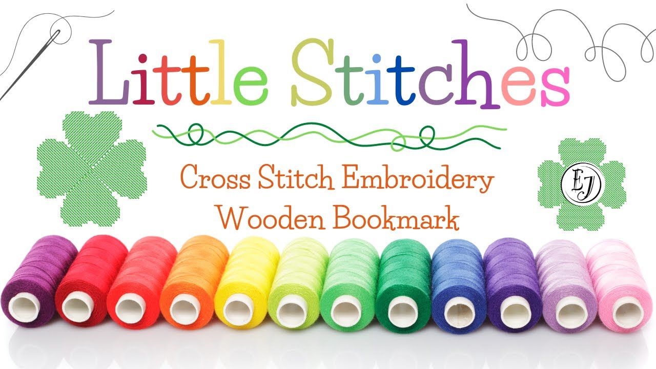 🧶Little Stitches: Cross Stitch EmbroideryWooden Bookmark with Miss Mary