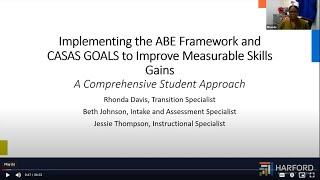 Implementing the ABE Framework and CASAS Goals to Improve MSG