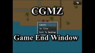[CGMZ] Game End Window for RPG Maker MZ