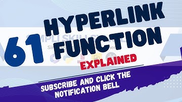 The HYPERLINK Function in Excel - Explained!