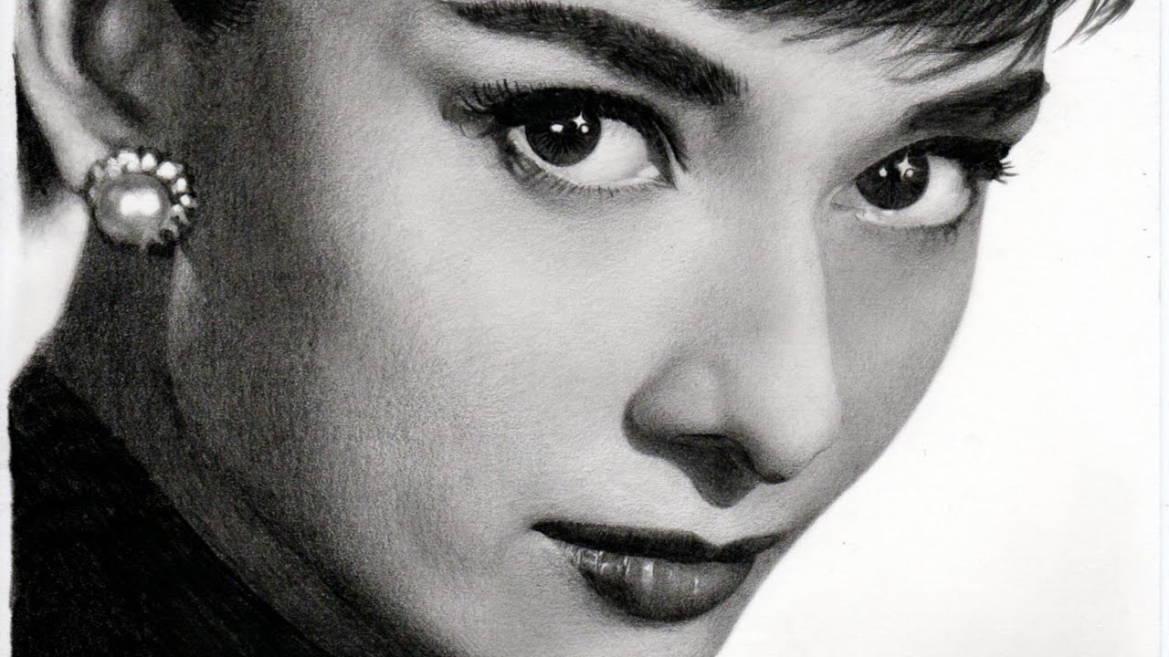 鉛筆画 ｵｰﾄﾞﾘｰ ﾍｯﾌﾟﾊﾞｰﾝ 完成までの一部始終 動画 早送り Pencil Drawing Audrey Hepburn Portrait How To Draw Youtube