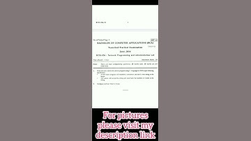 IGNOU |•|(BCSL 56)Network Programming & Administration Lab Question Paper|•|Jun 2014|•|Own Classroom