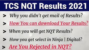 All about TCS NQT 2021 Exam Results || Don