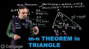 m-n Theorem in Triangle | Cengage Exam Crack | G Tewani | Crack JEE 2022 | Mathematics
