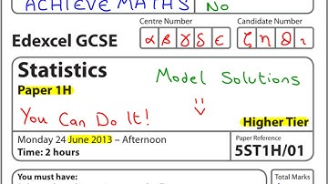 GCSE Statistics Edexcel June 2013 (complete paper)