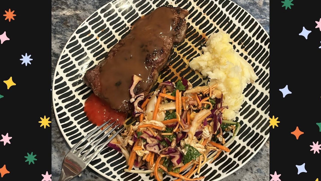 Bữa tối, Michael làm món bít tết, ăn kèm với salad và khoai tây - Cuộc Sống Ở Úc 🇦🇺 
