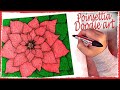 Easy Christmas Flower Drawing! Poinsettia Christmas Flower Doodle for Holidays!