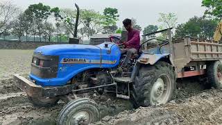 Tractor Power Test | Sonalika Di-35 Rx | Eicher | Tractor Fully loaded trolley | Tractor Stunt