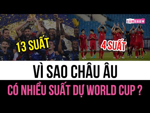 Vì sao CHÂU ÂU có NHIỀU SUẤT dự World Cup hơn các CHÂU LỤC KHÁC?