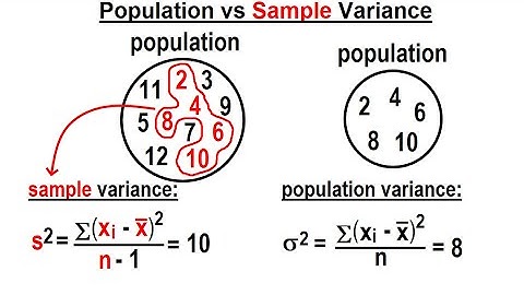 Covariance (3 of 17) Population vs Sample Variance