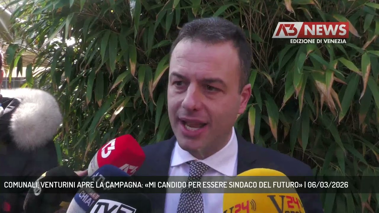 COMUNALI, VENTURINI APRE LA CAMPAGNA: «MI CANDIDO PER ESSERE SINDACO DEL FUTURO» | 06/03/2026