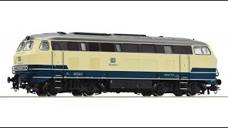 Roco DB BR 215 033-2 Diesel Locomotive pulling Lima DB / FS / DSG Autoreisezug
