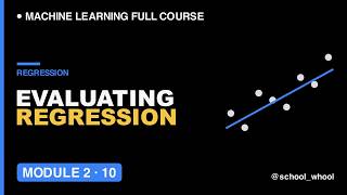 M2L10: Evaluate a Regression Model RMSE, MAE & R Squared explained | Machine Learning free course AI