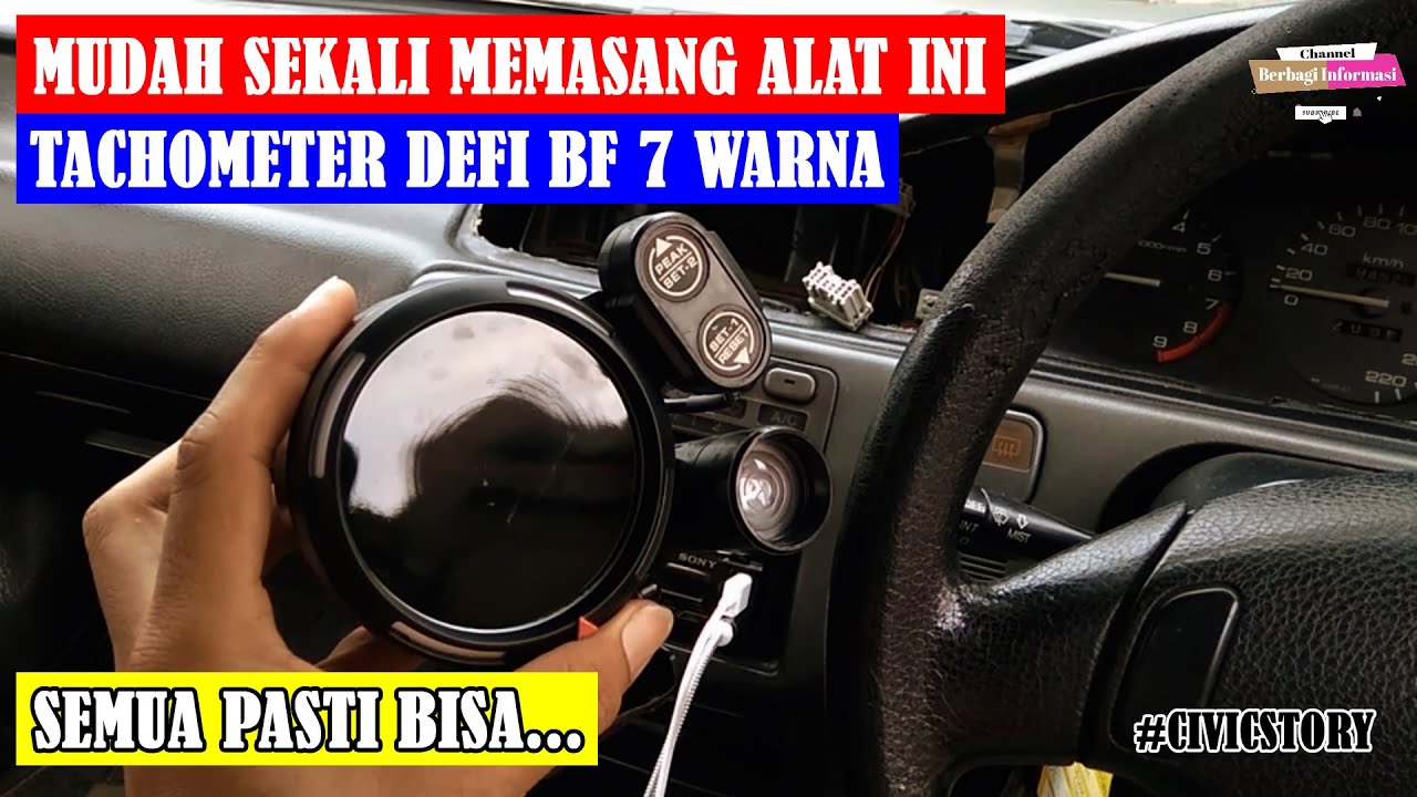 CARA MUDAH MEMASANG TACHOMETER 7 WARNA, PADA MOBIL HONDA CIVIC GENIO@Channel Berbagi Informasi