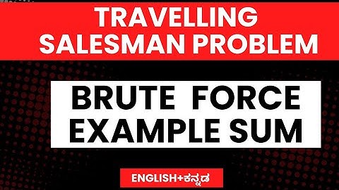 ||Travelling Salesman Problem|using Brute Force Example sum|| By: Ashwatth sir #bca 🖥